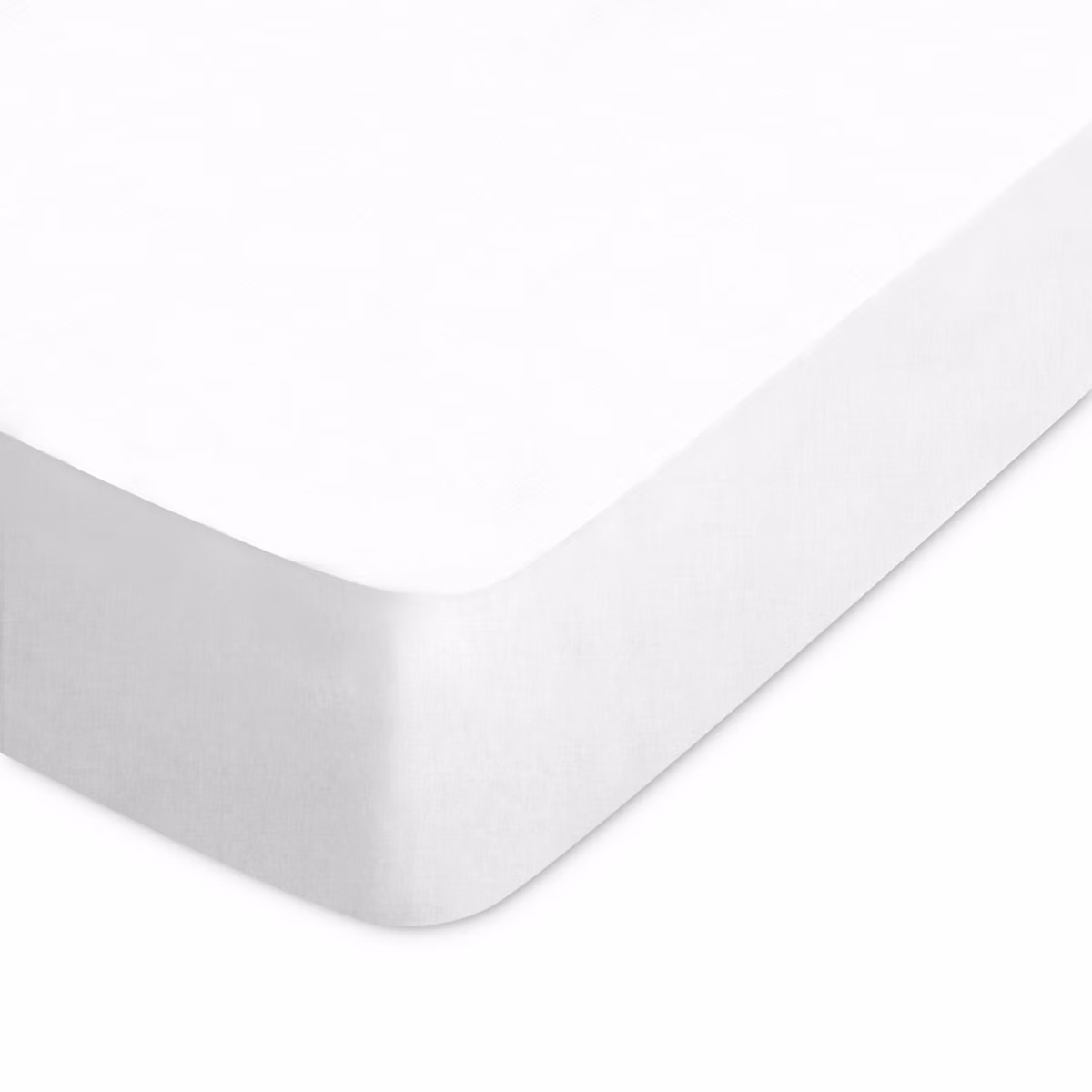 Drap housse uni 160 × 200 cm bonnet 50 cm coton ALTO Blanc