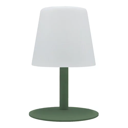 Lampe de table sans fil solaire ou USB vert olive Batimex - Ø16 x H 25 cm
