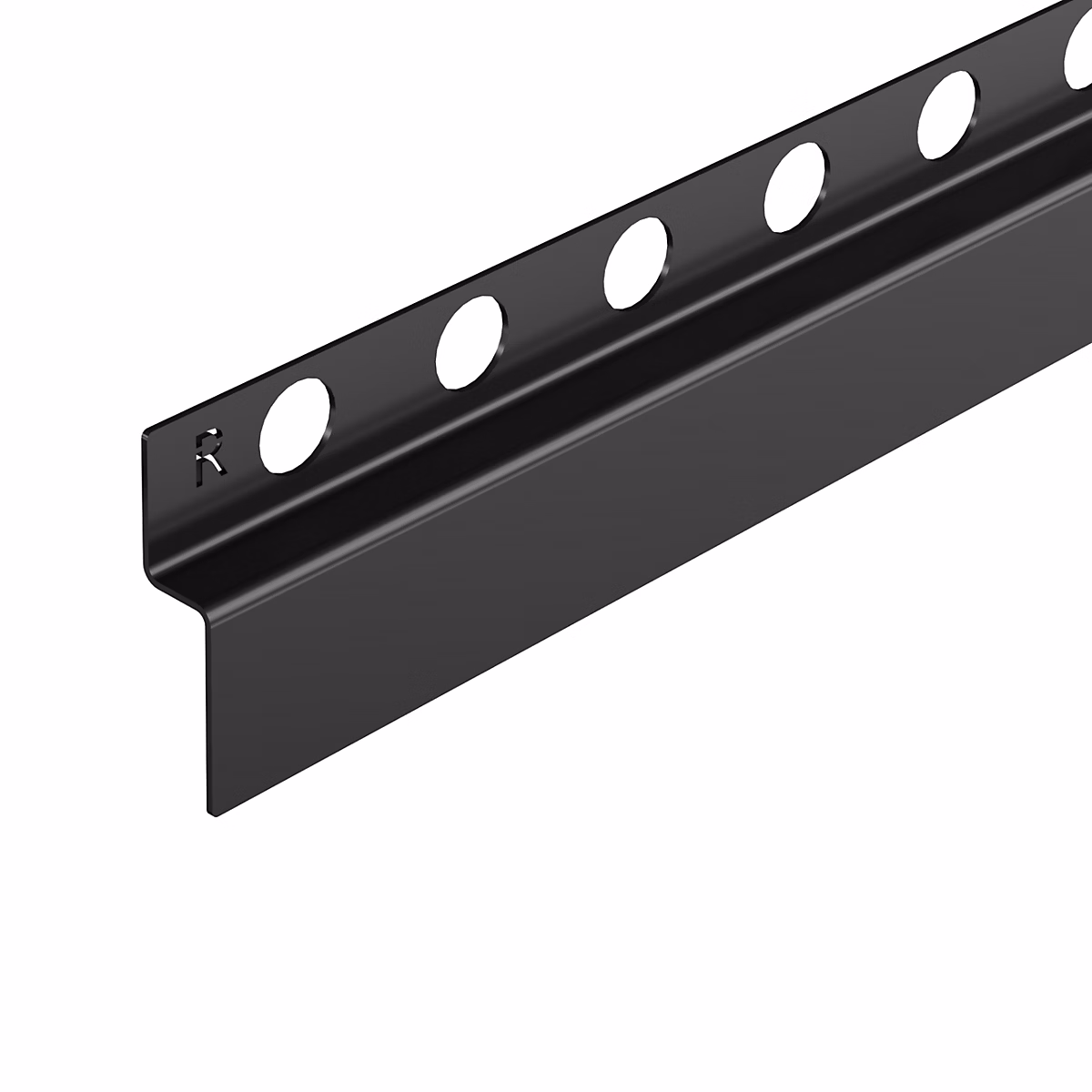 Tôle et profilé – Balneo Profil de pente mural droite pour receveur de douche 120 cm noir en acier inoxydable