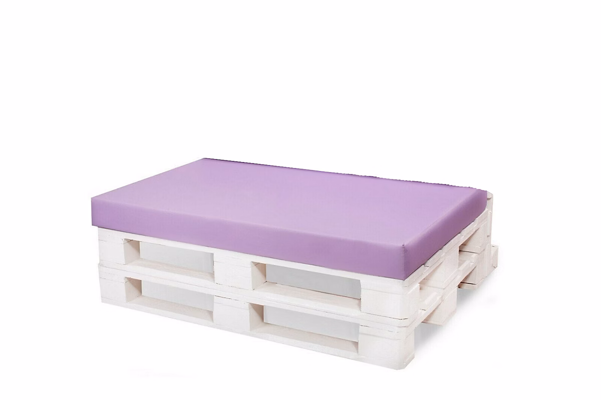 Coussin de palette 120 × 40 × 10cm assise | coussin de palette Violet clair – coussin de mobilier de jardin – coussin de jardin