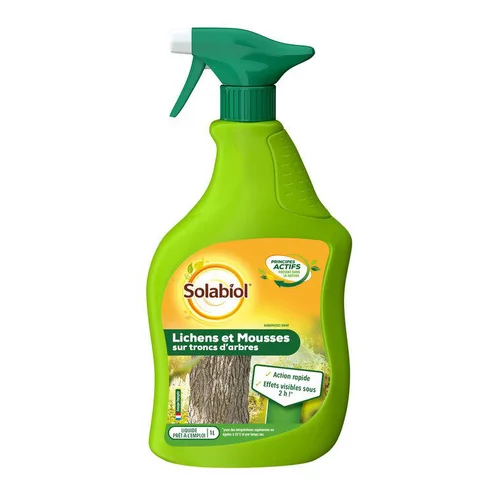 Traitement pour lichens et mousses sur troncs d’arbres en flacon vaporisateur Solabiol - 1 L