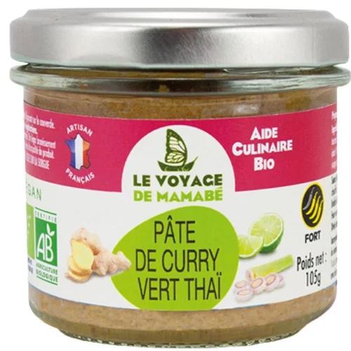 Pâte pour curry vert thai bio Le voyage de Mamabé - 105 g