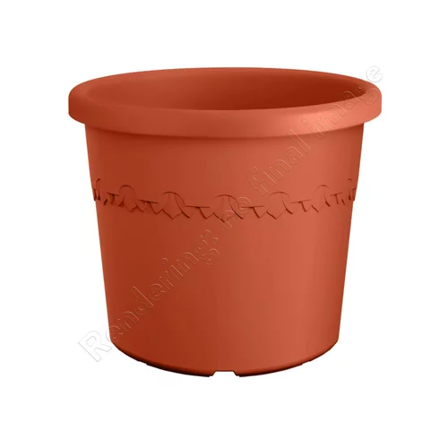Pot en plastique recyclé terra Elho Algarve Cilindro - Ø 24,5 x H 20,8 cm