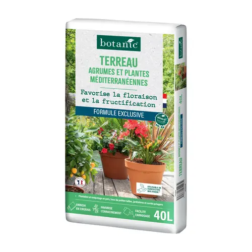 Terreau pour agrumes et plantes méditerranéennes botanic® 40 L