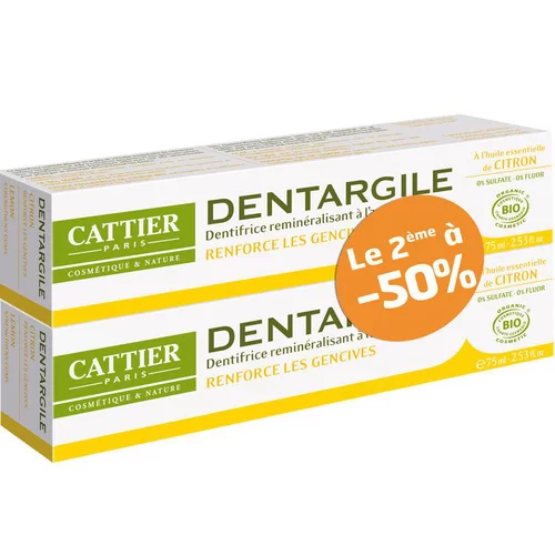 Dentifrice Dentargile citron lot de 2 x 75 ml