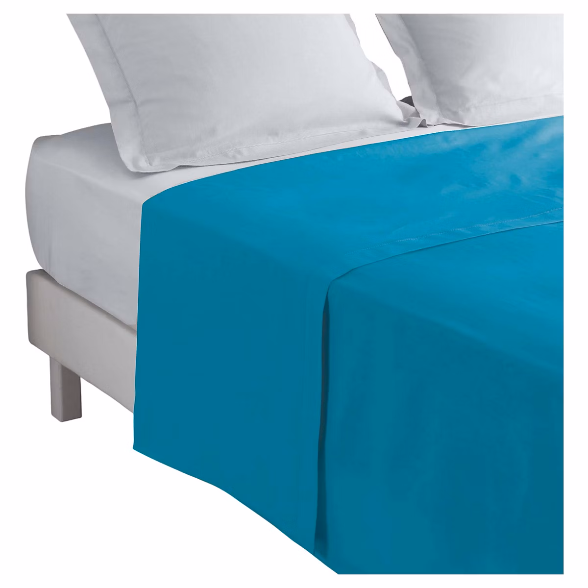 Linge de lit – Drap plat en percale de coton Terracotta