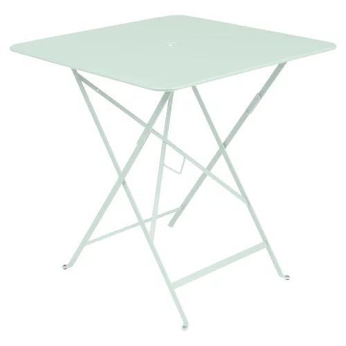 Table pliante carrée en acier coloris menthe glaciale Fermob Bistro - 71 x 71 x 74 cm