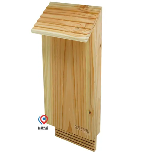 Nichoir pour chauves-souris en pin douglas épicéa PEFC Natures Market - 6 x 20 x 47 cm