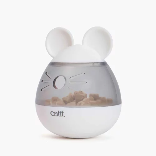 Distributeur de friandises pour chat coloris blanc en forme de souris Catit Pixi