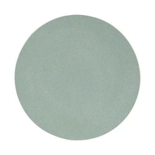 Assiette plate en grès vert sauge Vesuvio - Ø 27 cm