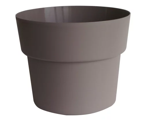 Pot en plastique recyclé taupe Cocoripot 2 L - Ø 17 x H 12 cm