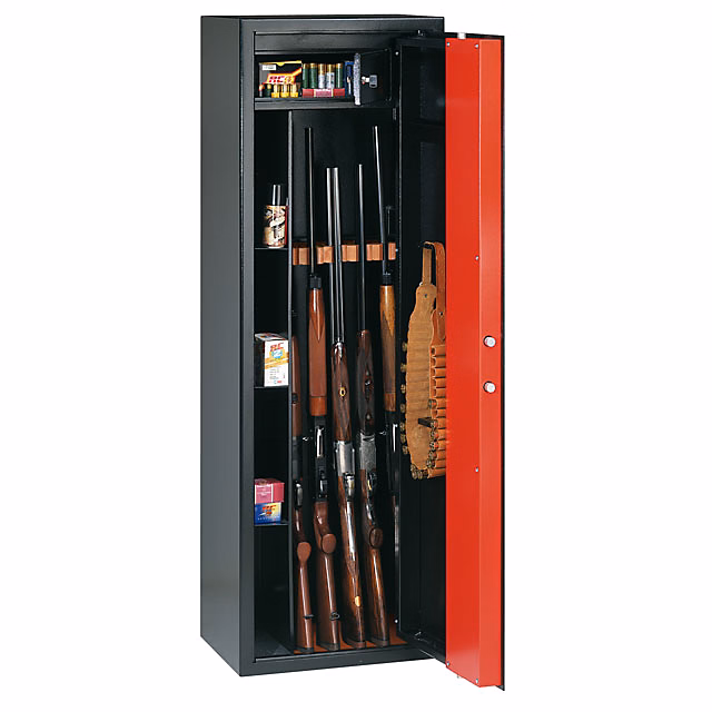 Armoire à fusils serrure mécanique Technomax T/705R – 5 armes, 180 L, l.35 x H.150 x P.30 cm