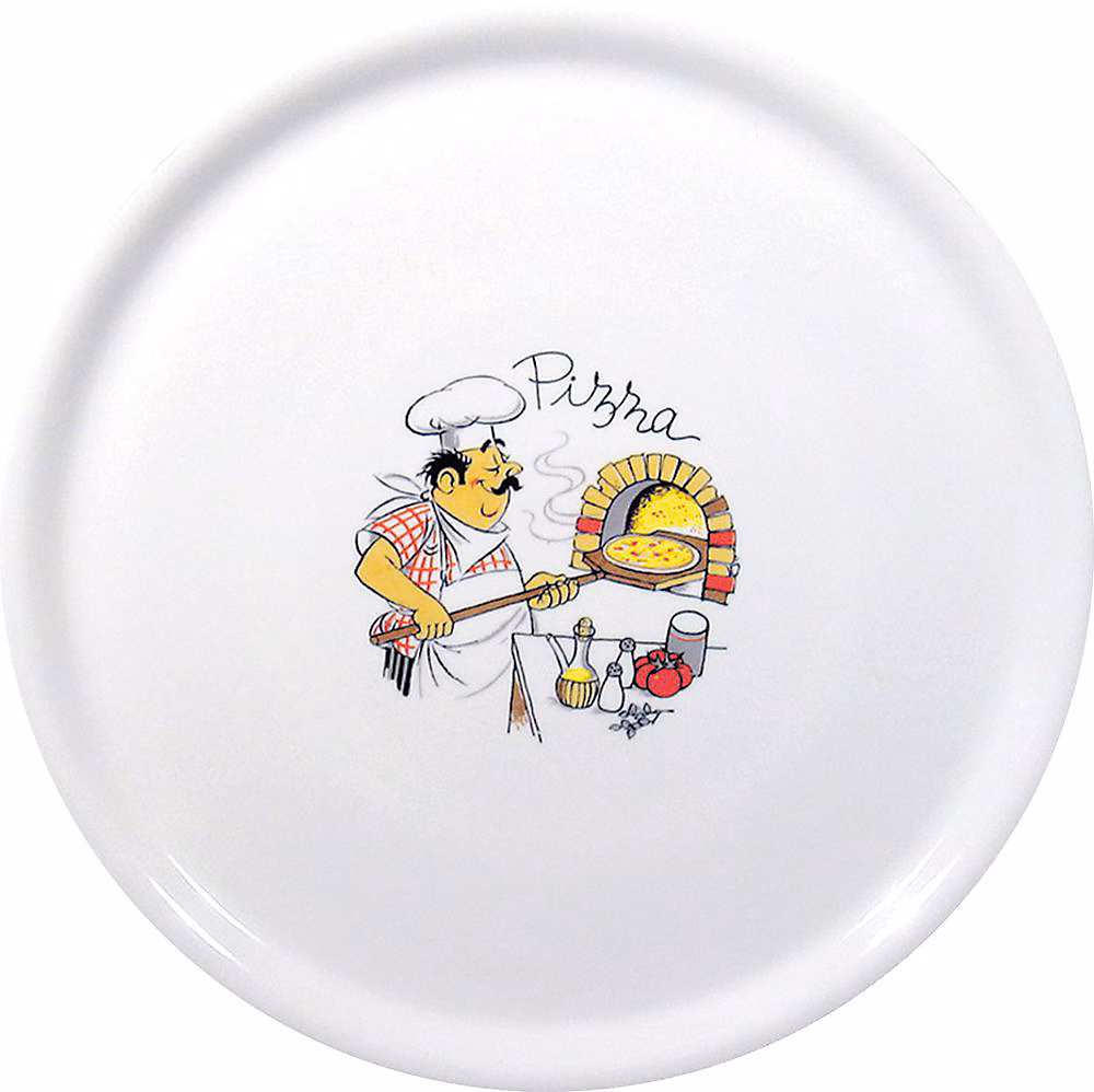 Assiette à pizza Spéciale décorée 330 mm Lot de 6 – Hendi