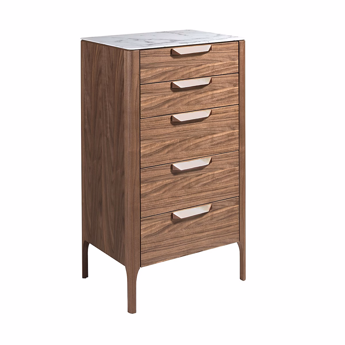 Chiffonnier en noyer avec plateau en verre imitation marbre – Réf. ZHOIWJOPK9353218841