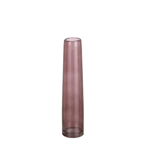 Vase soliflore en verre marron transparent Xandra - Ø 7 x H 30,5 cm