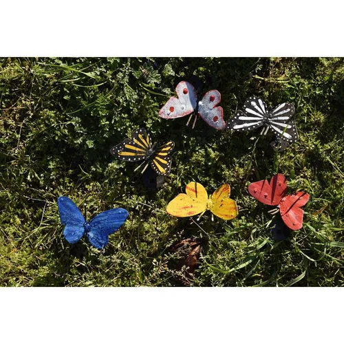 Papillon en métal recyclé peint Chouette & Co petit modèle