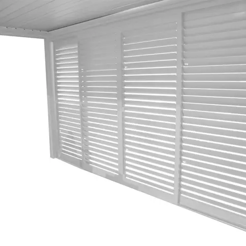 Claustra coulissant pour pergola autoportée coloris blanc en aluminium - 4 m