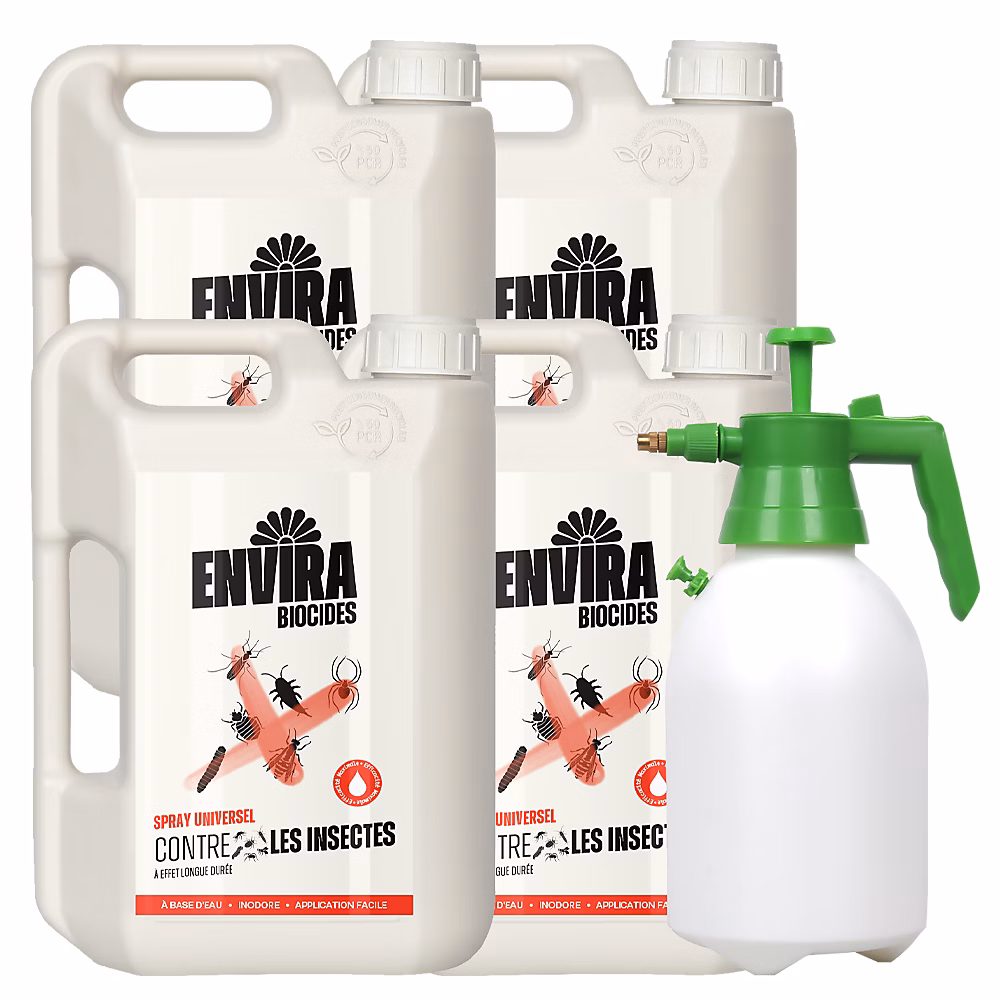 Envira Spray Multi – Insectes avec Pulvérisateur à Pression | Protection Rapide et Efficace 4X2L + Pulvérisateur