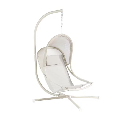 Fauteuil suspendu coloris beige Enya - 126 x 104 x 195 cm