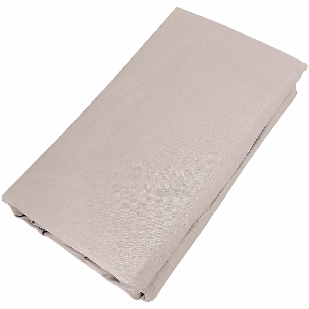 Drap housse CONCERTO satin de coton 80 × 200 cm bonnet 35 cm uni beige Lin