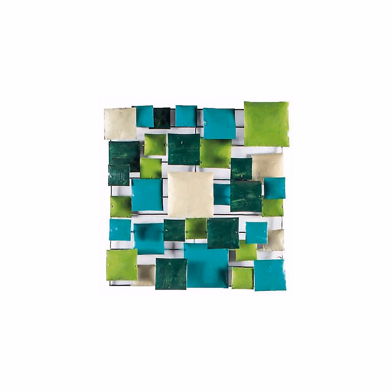 Décoration murale géométrique en métal vert 70 cm – GREEN BOARD, L