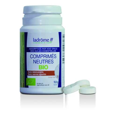 Comprimés neutres bio Ladrôme pour huiles essentielles - 30 comprimés