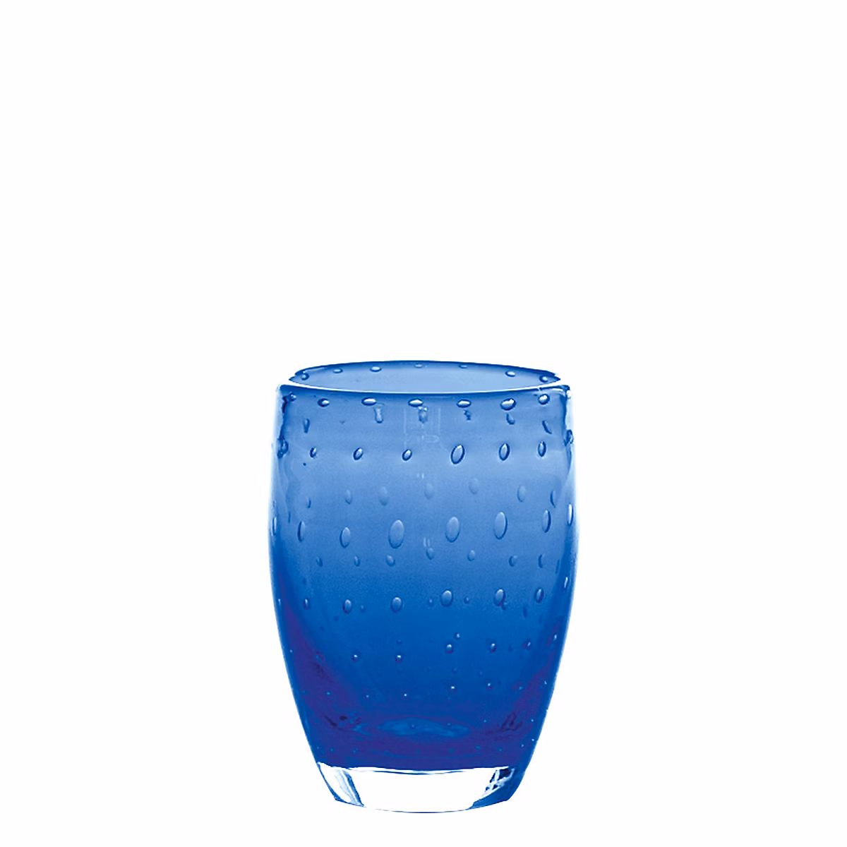 Bolicante Verres Tumbler En Verre Soufflé À La Bouche Couleur Bleue Effet Bullé Tradition De Murano Pour Service De – lot de 6