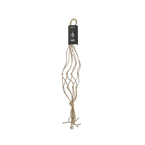Suspension pour pot coloris beige en jute Knot Mica Decorations - 90 x Ø 15 cm