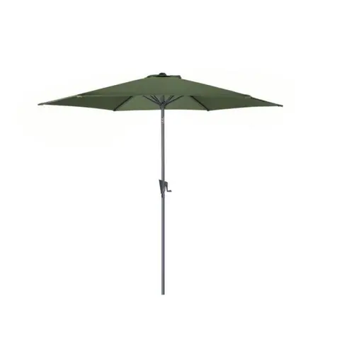 Parasol droit rond en aluminium coloris vert amande - Ø 300 cm