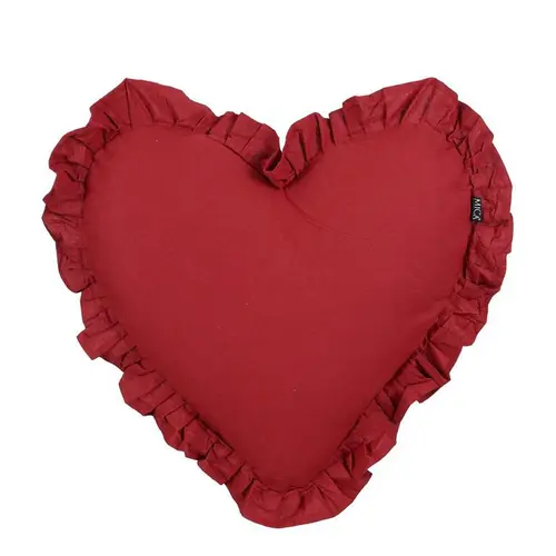 Coussin forme cœur rouge - 50 x 45 x 10 cm