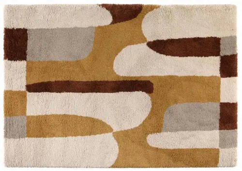 Tapis beige et marron Vivaraise Tahina - 170 x 120 cm