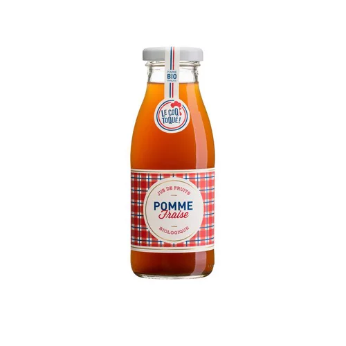 Jus de Pomme Fraise Bio bouteille 25 cl