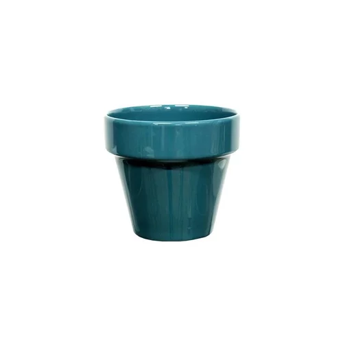 Pot horticole émaillé de 0,9 L coloris bleu Ø 14 x H 12 cm