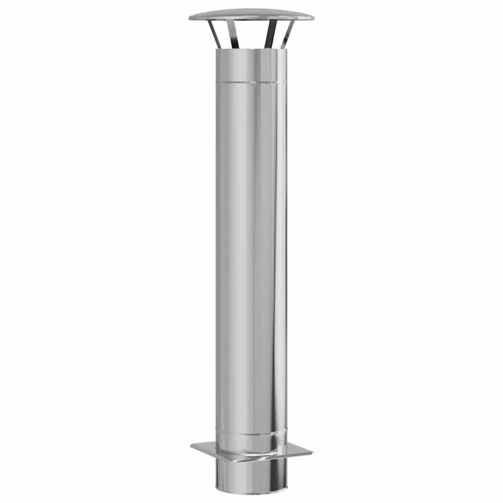 vidaXL Extension de Conduit Argenté 35 x 35 x 132 cm Acier inoxydable