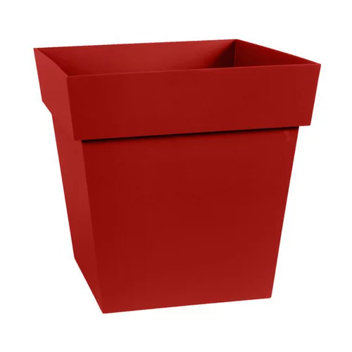Pot carre Toscane Rouge rubis L32 x l32 x H32