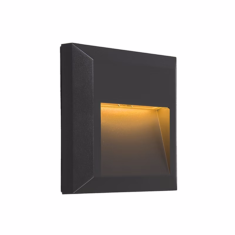 Applique murale moderne gris foncé carrée avec LED – Gem