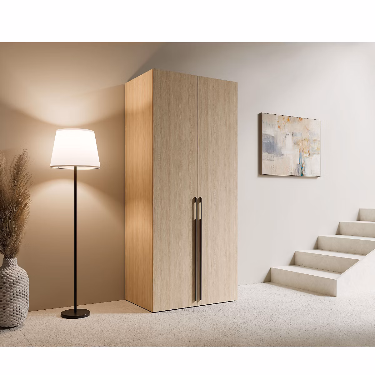 Armoire moderne en bois 2 portes 90cm ORELIA – Réf. KURIBTXWS6693204765