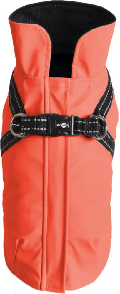 Manteau pour chien coloris corail avec harnais intégré Bobby Tom - Taille 38M