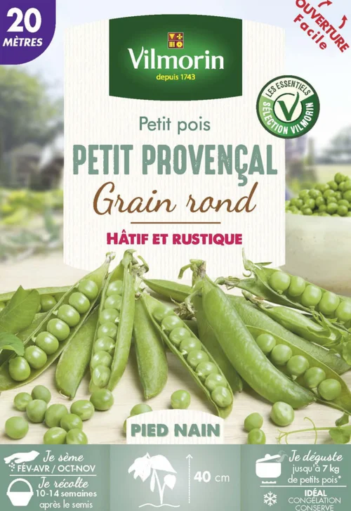 Petit Pois Provençal Vilmorin - graines à semer