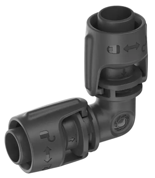 Jonction en L 1/2 Quick & Easy coloris noir boîte de 5 Gardena - 13 mm