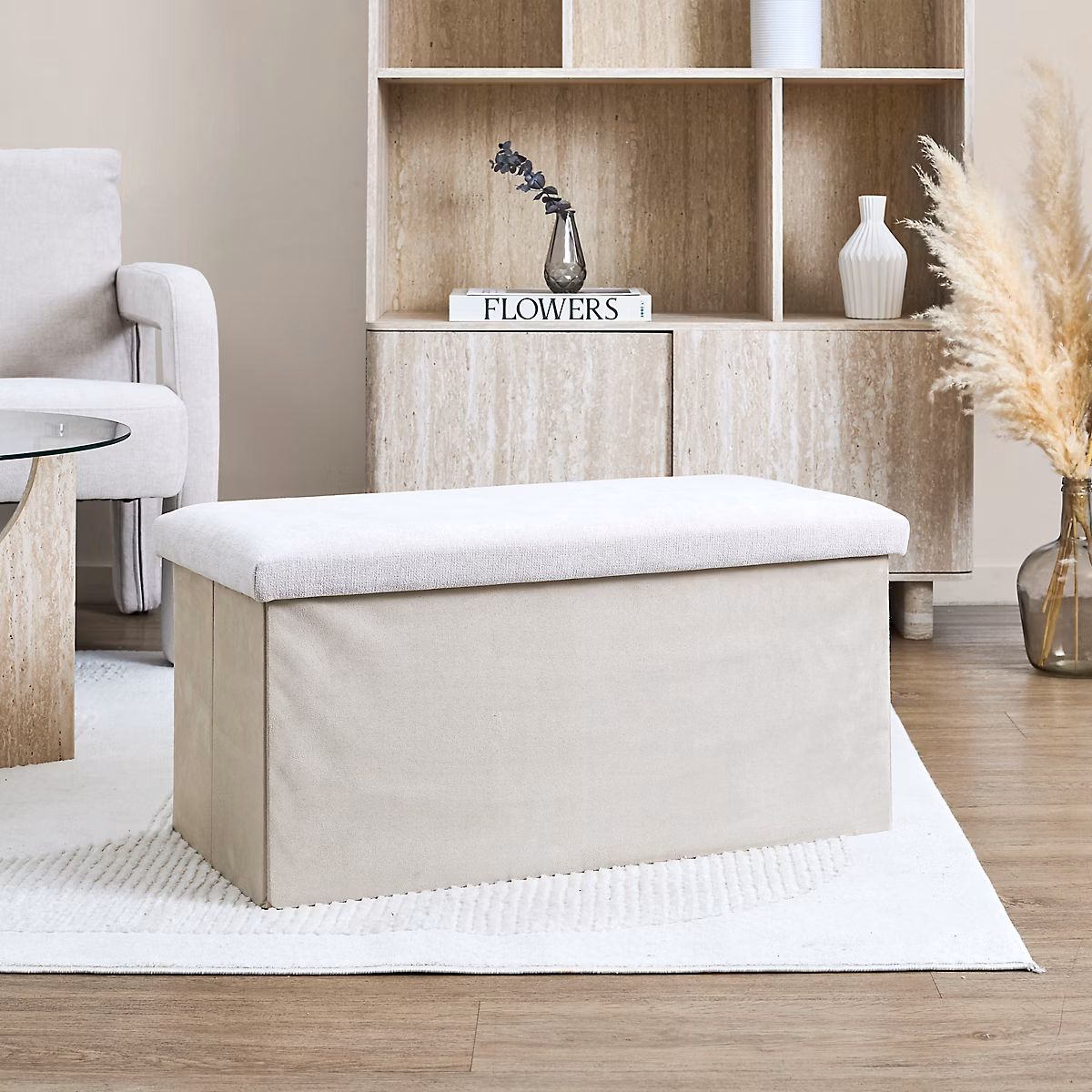 Coffre Banc Pliable – HOME DECO FACTORY, Emilia, Beige