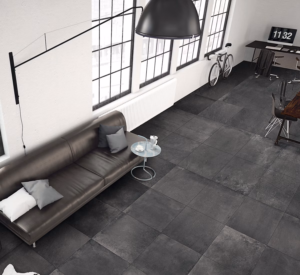 Carrelage Effet Béton 80x80 Unika Carbon Noir Rectifié | Paquet de 1 – 28 m2