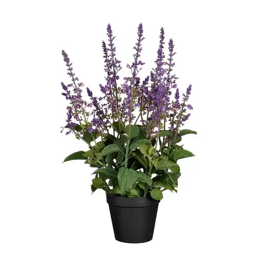 Sauge artificielle violette en pot - Ø 26 x H 49 cm