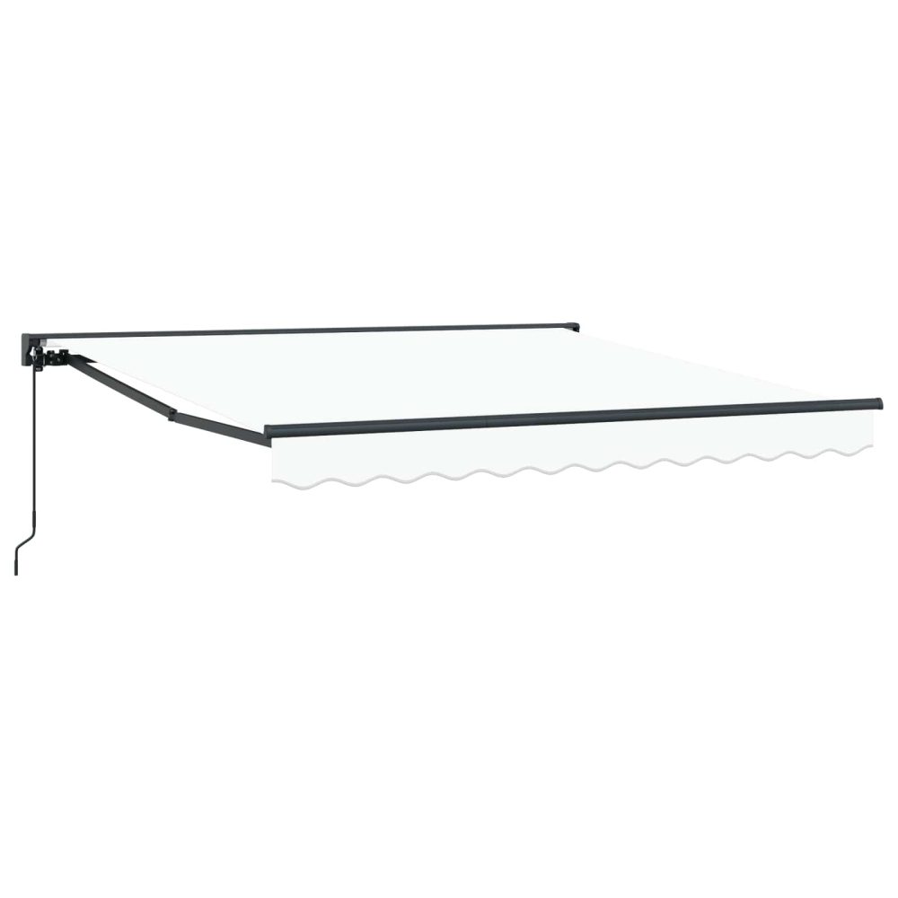 vidaXL Cadre d'auvent Blanc 350 x 250 cm Polyester avec revêtement PU