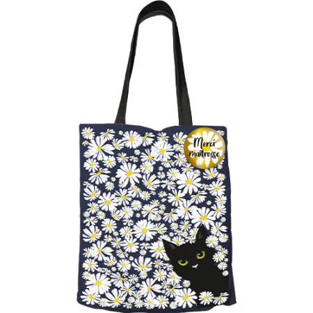 Sac Tote bag Merci maitresse coloris multilcolore Cartes d'Art - 42 x 34 cm