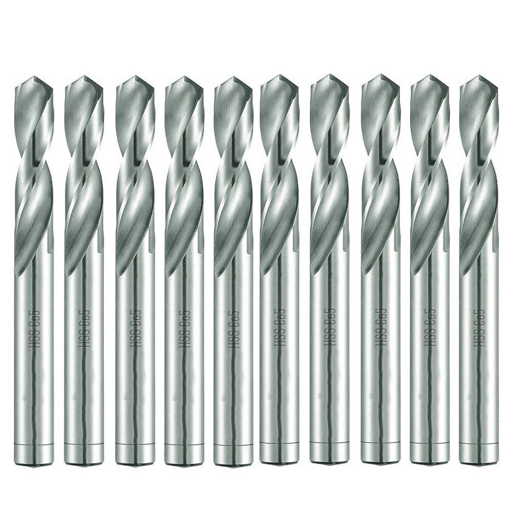 10 Forets Hélicoïdaux HSS Co Extra Court DIN 1897 PZ – Inox, Aciers 130 D. 5.2 x Lt. 62 x Lu. 26 x Q. 5.2 mm x Z2, Diamwood