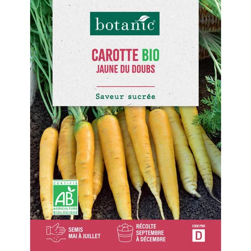 Graines de carotte jaune du Doubs bio botanic® - graines à semer