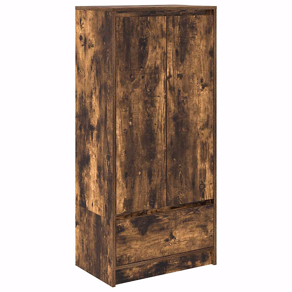 Armoire avec tiroir chêne fumé 55 – 5x34x119, 5 cm bois ingénierie vidaXL