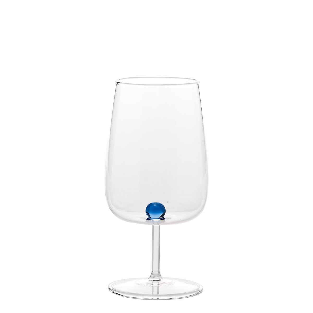 Bilia Set De 6 Verres En Verre Borosilicaté Artisanal Avec Sphère Colorée Bleue Elégants Et Résistants Pour Table De Design | Verre