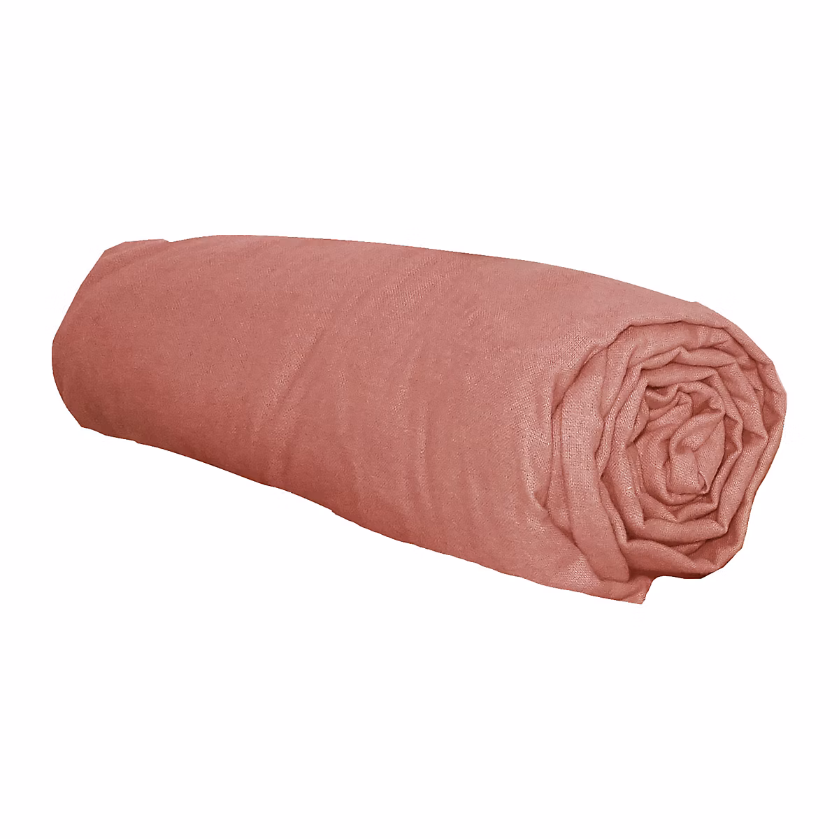 Drap housse en flanelle (140 × 190 cm – Terracotta)